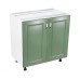 Corp inferior 80 cu 2 usi Zebra MDF verde dreptunghi